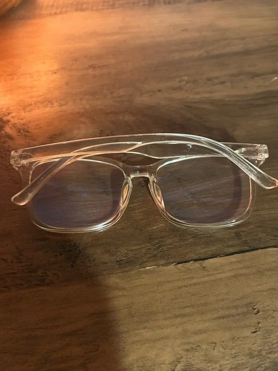 Transparent Pink and Clear Blue Light Glasses Duo - Picture 2 of 5